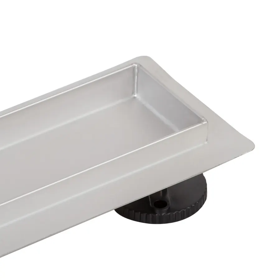 Granada | rigolă de duș cu sticlă neagră, 60 cm
