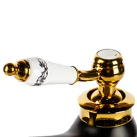 Izmir | baterie retro pentru lavoar Black & Gold
