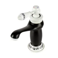 Izmir | baterie retro pentru lavoar Black & White