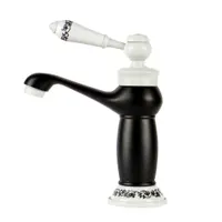 Izmir | baterie retro pentru lavoar Black & White