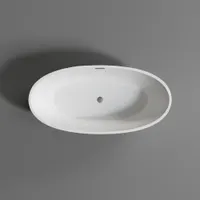 OVAL | cadă de baie freestanding, albă, 155x80x58 cm