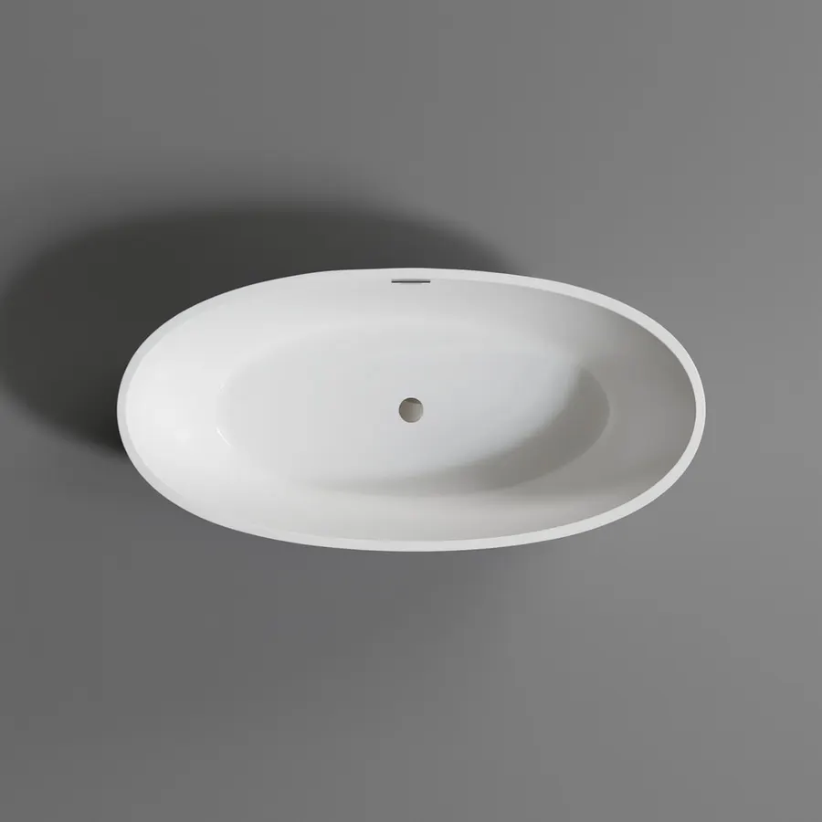 OVAL | cadă de baie freestanding, albă, 180x80x58 cm
