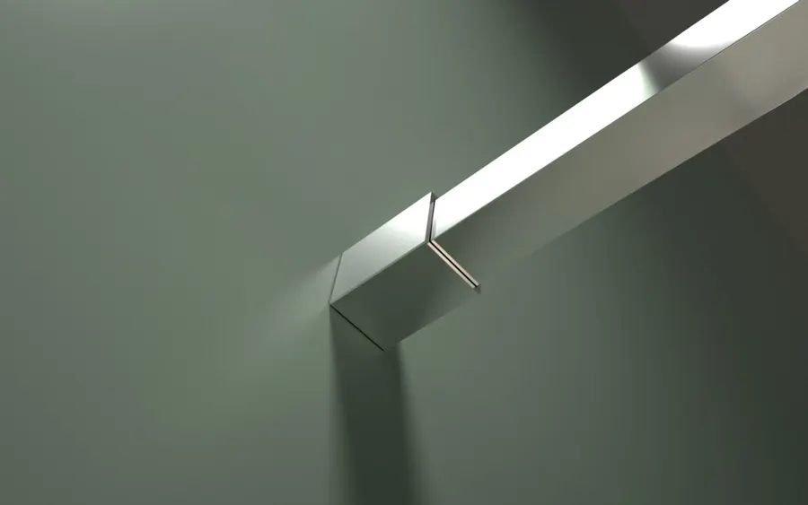 Rochelle | raft de duș și suport prosoape Chrome pentru perete de duș, 140 cm