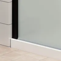 Walk-in | perete de duș Black, cu sticlă mată, satinată 110, 200cm, 8mm, NANO