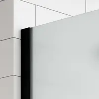 Walk-in | perete de duș Black, cu sticlă mată, satinată 120, 200cm, 8mm, NANO