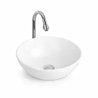 PARMA | Lavoar pe blat, ceramică, alb, rotund