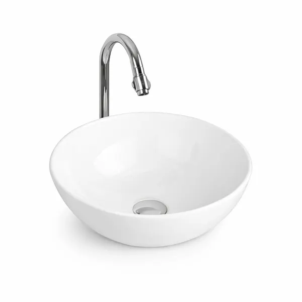 PARMA | Lavoar pe blat, ceramică, alb, rotund