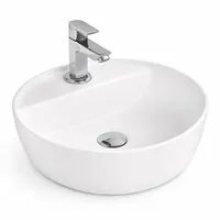 MONTERO 40 | Lavoar pe blat, ceramică, alb, cu colțuri rotunjite