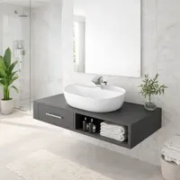 MONTERO 50 | Lavoar pe blat, ceramică, alb, rotunjit