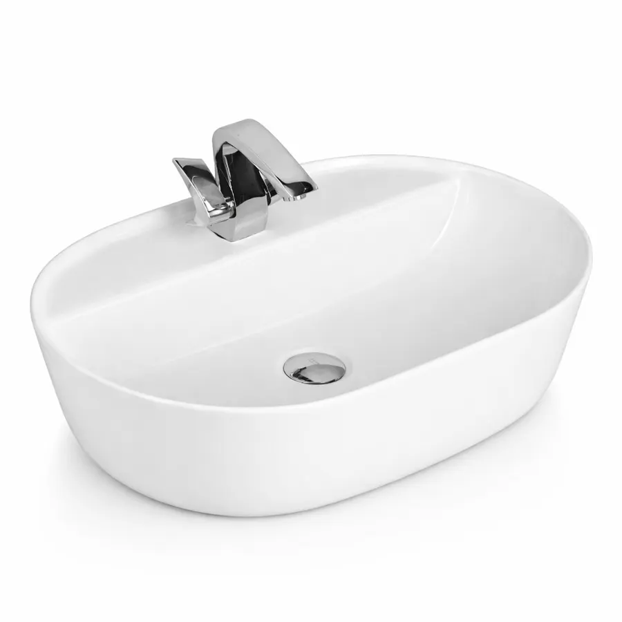 MONTERO 60 | Lavoar pe blat, ceramică, alb, rotunjit