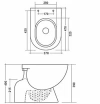 EUROPA | vas WC cu spălare directă, ceramică, alb, cu evacuare verticală