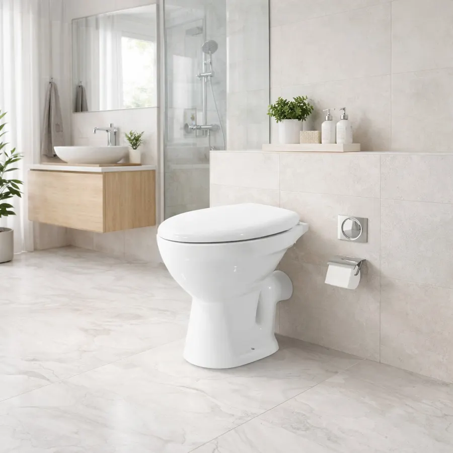 CORI | vas WC cu spălare directă, ceramică, alb, cu evacuare în spate