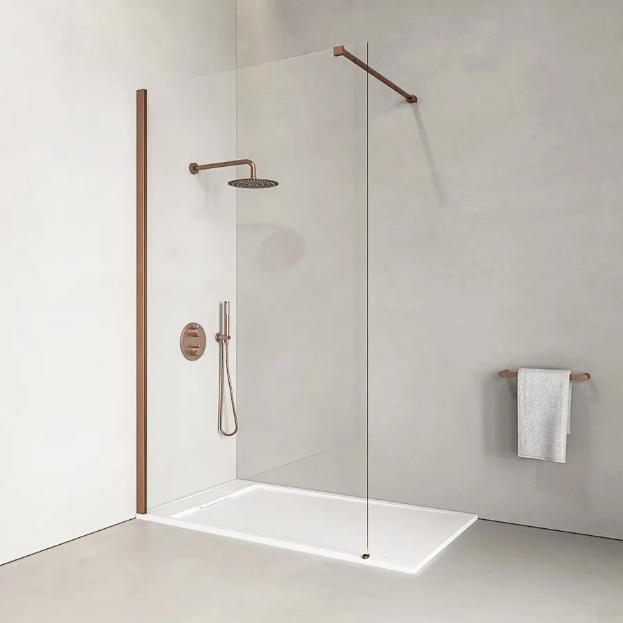Walk-in | perete de duș Rose Gold 100, 200cm, 8mm, NANO