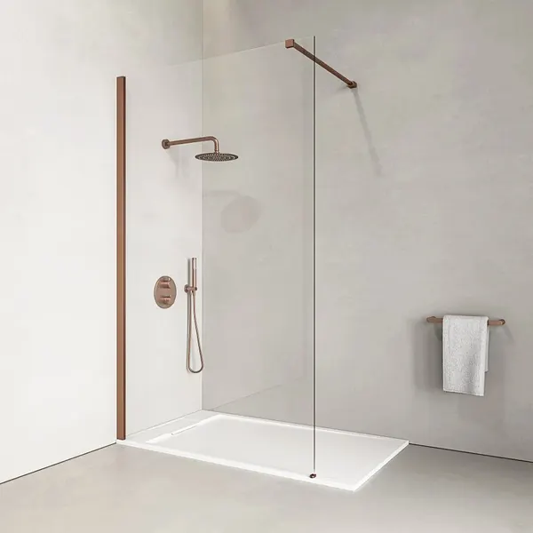 Walk-in | perete de duș Rose Gold 80, 200cm, 8mm, NANO