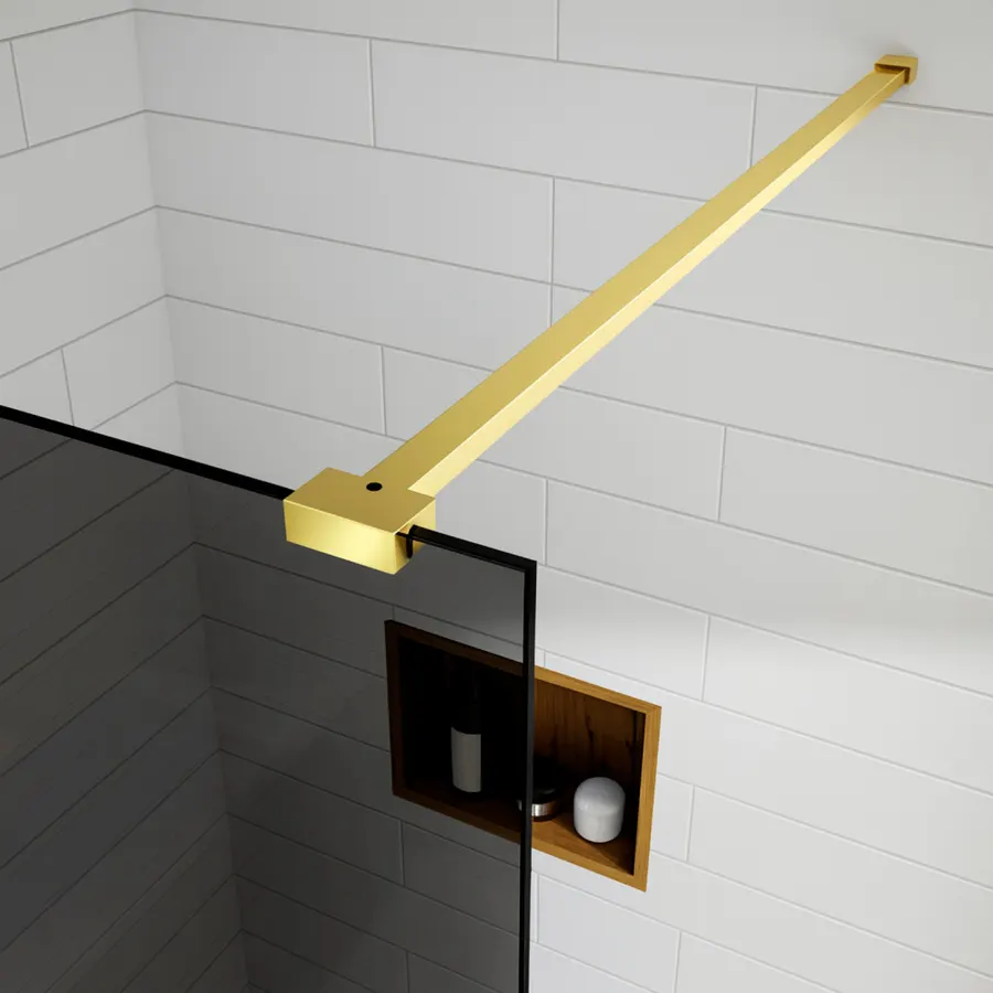 Walk-in | perete de duș Gold, cu sticlă fumurie 110, 200cm, 8mm, NANO