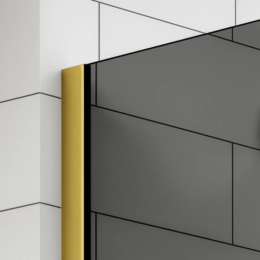 Walk-in | perete de duș Gold, cu sticlă fumurie 110, 200cm, 8mm, NANO