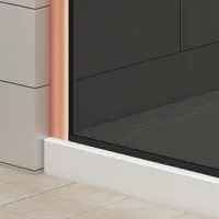 Walk-in | perete de duș Rose Gold, cu sticlă fumurie 110, 200cm, 8mm, NANO
