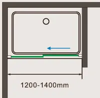 Elche | ușă de duș glisantă 120, 190/195cm, 6mm, NANO