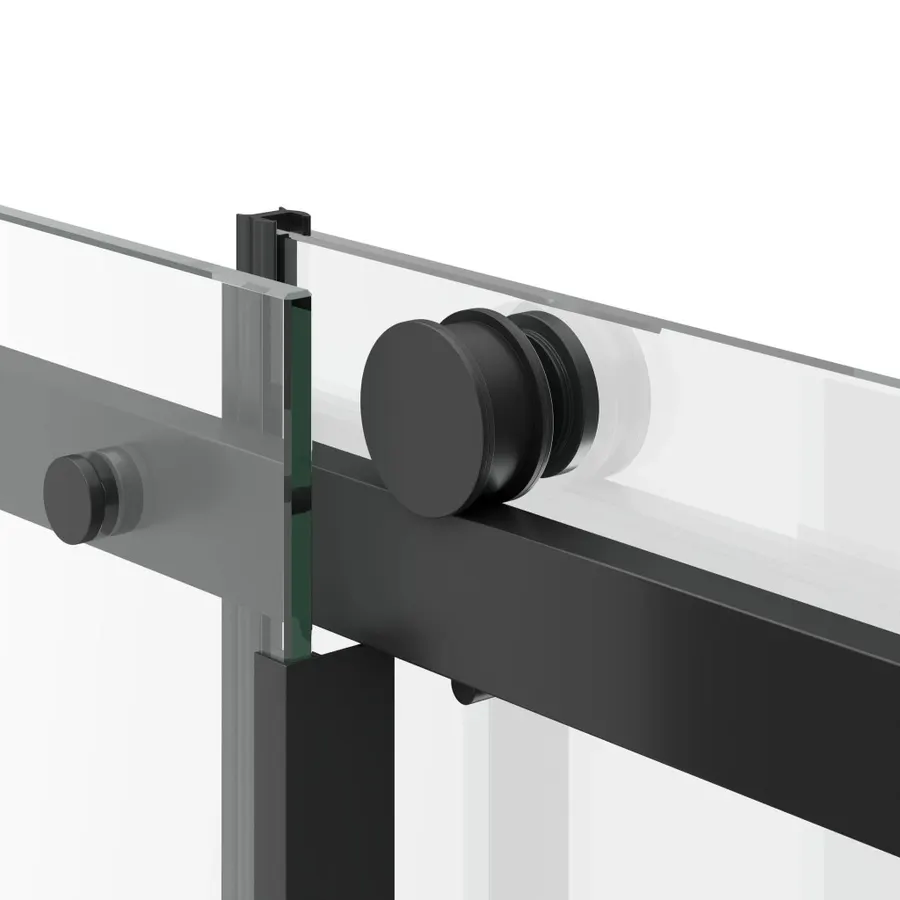 Belvero | ușă de duș glisantă Black 120, 195cm, 6mm, NANO