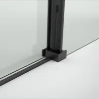 Belvero | ușă de duș glisantă Black 120, 195cm, 6mm, NANO