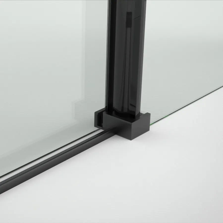 Belvero | ușă de duș glisantă Black 120, 195cm, 6mm, NANO