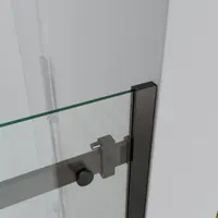Belvero | ușă de duș glisantă Black 140, 195cm, 6mm, NANO