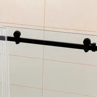 Milano | ușă de duș glisantă Black, 140x195cm, 8mm, NANO