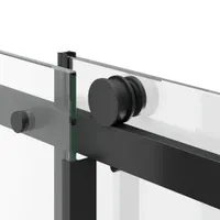 Belvero | ușă de duș glisantă Black 150, 195cm, 6mm, NANO