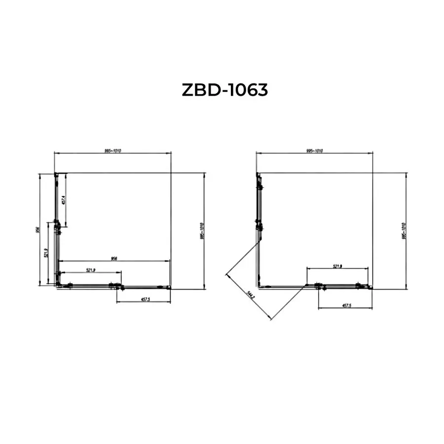 Belver | cabină de duș Duo 100x100, 195cm, 6mm, NANO, model cu două uși
