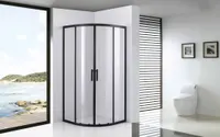 Avignon | cabină de duș semirotundă 6mm Black 100*100 190cm