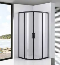 Avignon | cabină de duș semirotundă Black 6mm 70*70 190cm