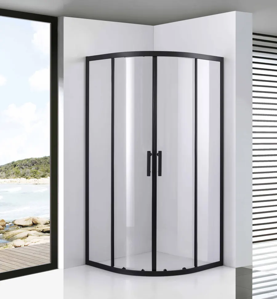 Avignon | cabină de duș semirotundă Black 6mm 70*70 190cm