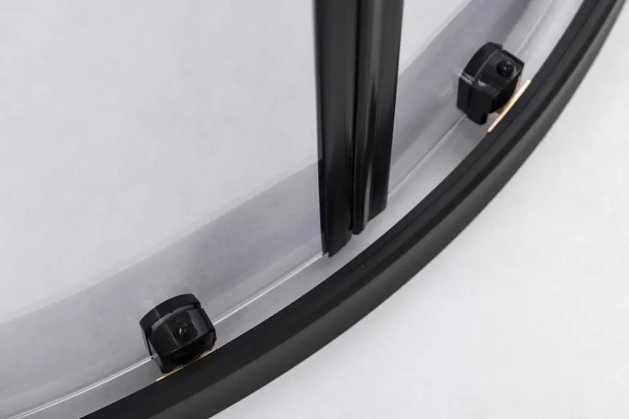 Avignon | cabină de duș semirotundă Black 6mm 70*70 190cm