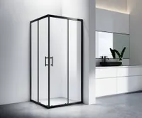 Motril | cabină de duș Black 80x80 190cm, 6mm, NANO