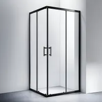 Motril | cabină de duș Black 90x90, 190cm, 6mm, NANO