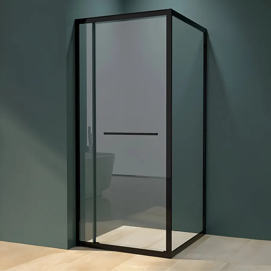 Firenze | cabină de duș Black 6mm 70 cm, NANO