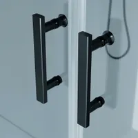 Westy | ușă de duș batantă cu două canate Black 110, 195cm, 6mm, NANO