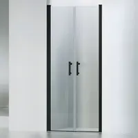 Westy | ușă de duș batantă cu două canate Black 120, 195cm, 6mm, NANO
