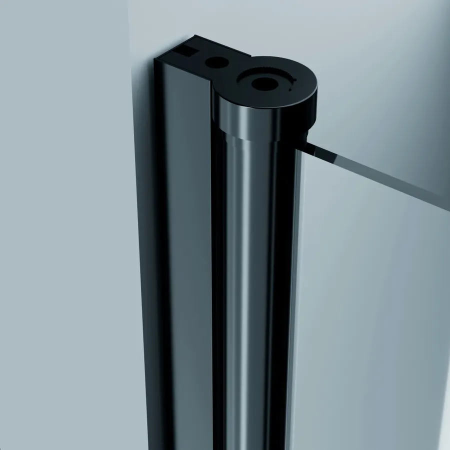Westy | ușă de duș batantă cu două canate Black 120, 195cm, 6mm, NANO