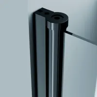 Westy | ușă de duș batantă cu două canate Black 80, 195cm, 6mm, NANO
