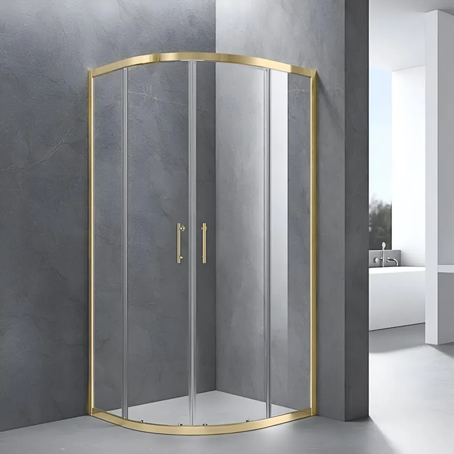 Murcia | cabină de duș semirotundă Gold 80x80, 190cm, 6mm, NANO