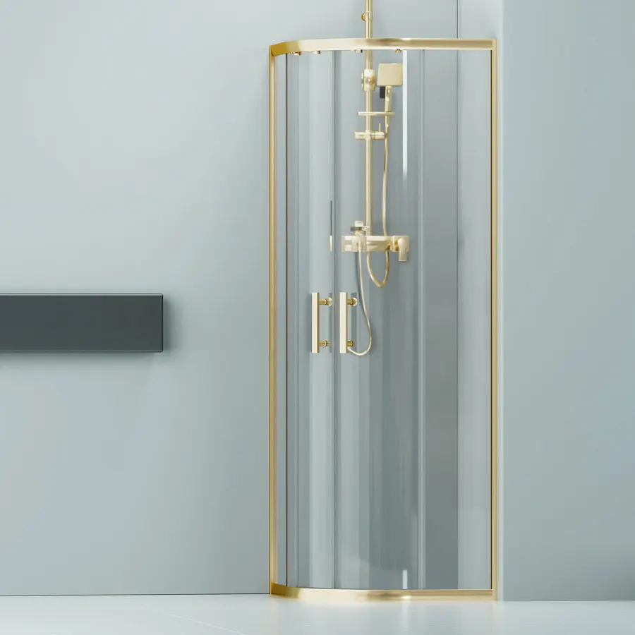 Murcia | cabină de duș semirotundă Gold 90x90, 190cm, 6mm, NANO
