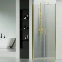 Westy | ușă de duș batantă cu două canate Gold 80, 195cm, 6mm, NANO