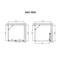 Cordoba | cabină de duș Duo 90x90, 195cm, 6mm, NANO