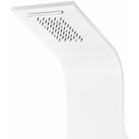 Verona | panou de duș cu termostat White, oțel inoxidabil, LED