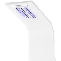 Verona | panou de duș cu termostat White, oțel inoxidabil, LED