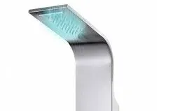 Verona | panou de duș cu termostat Silver, oțel inoxidabil, LED