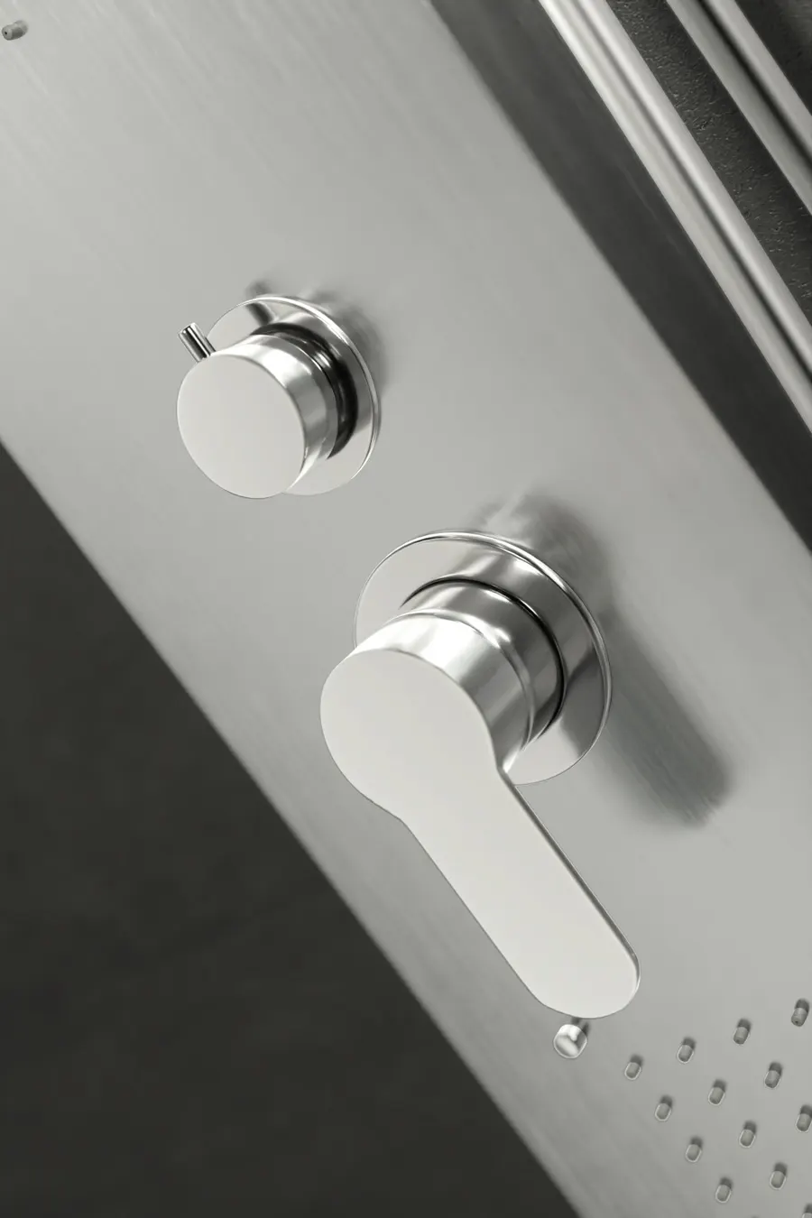 Bologna | panou de duș Silver, oțel inoxidabil