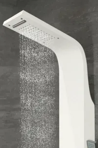 Alegre | panou de duș White, oțel inoxidabil