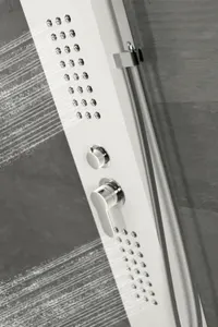 Alegre | panou de duș White, oțel inoxidabil